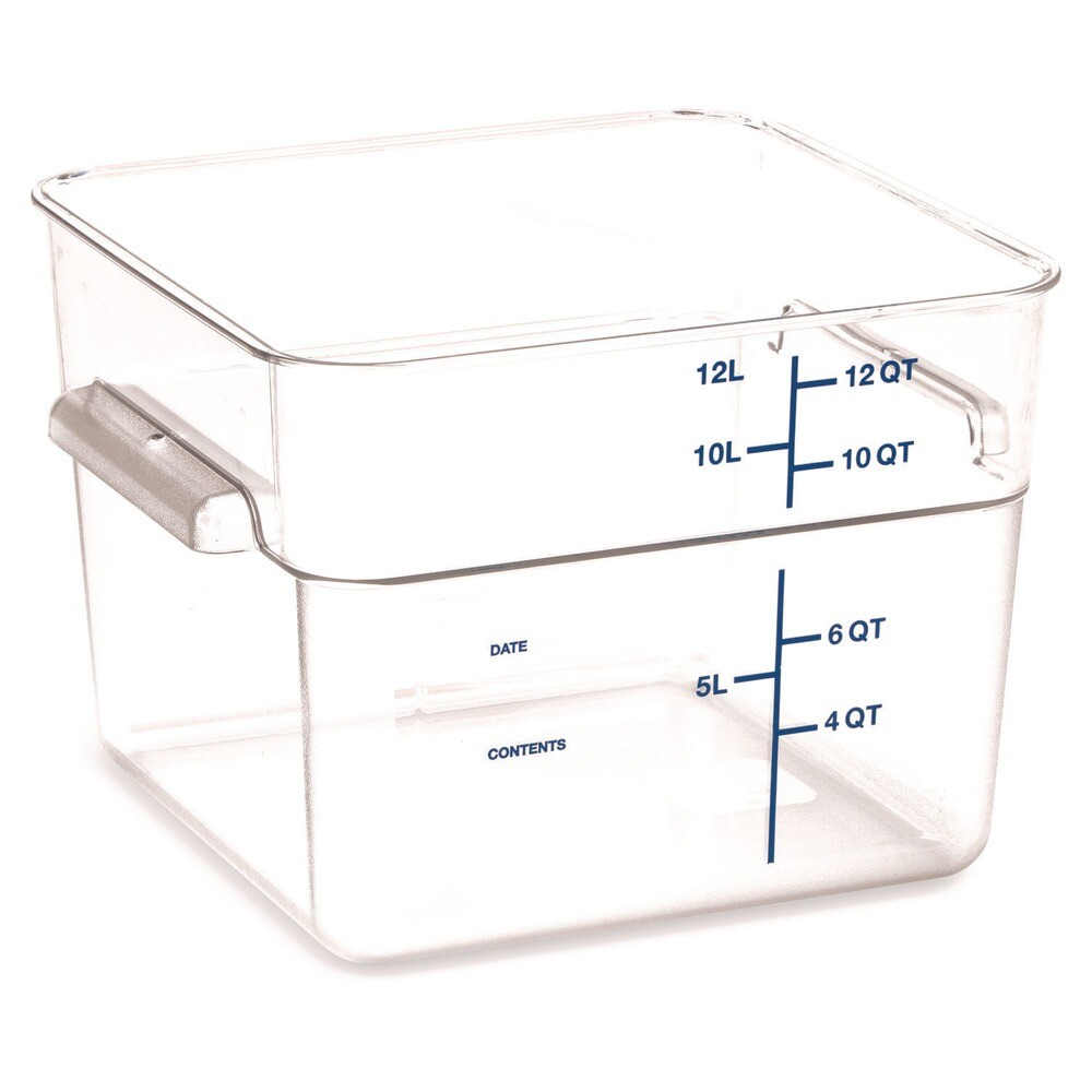 Carlisle 1195407 Squares 12-qt. Polycarbonate Food Storage Container - Clear New