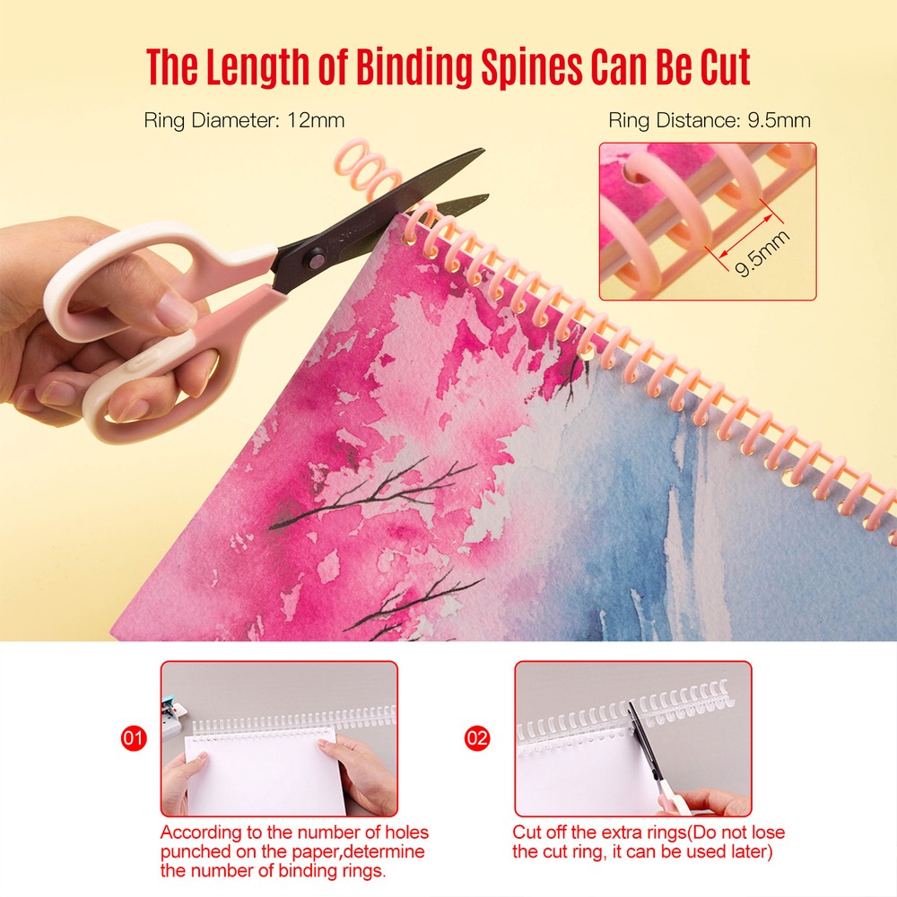 10pcs 30-Hole Loose Binders Binding Spines Combs W8C7