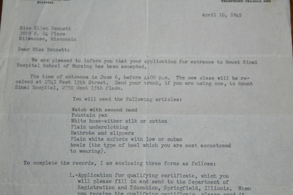 1953 Gray Lady Capping Service Program, Hat, Patches, & Acceptance Letter