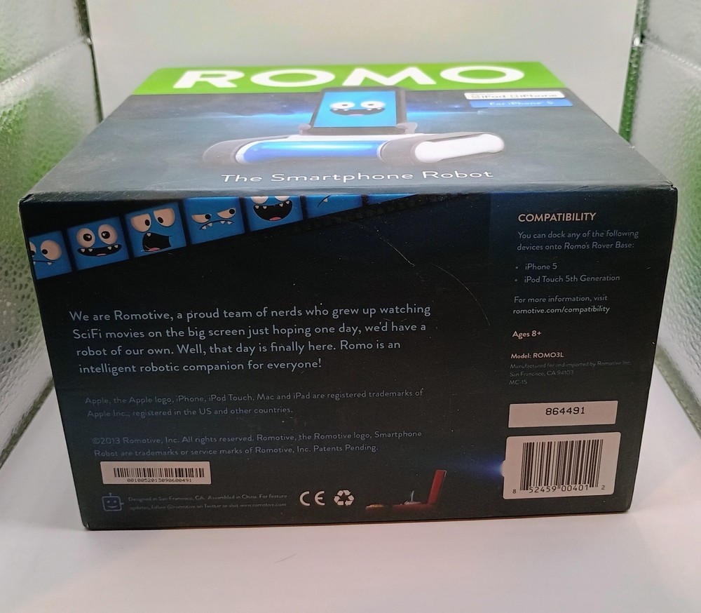 Untested Romo ROMO3L Smartphone Controller Conrolled Robot For iPod iPhone 5