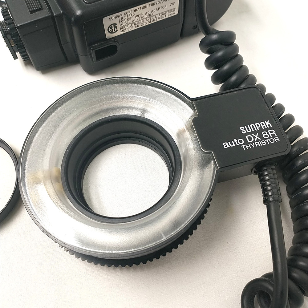Sunpak auto DX 8R Ring light flash forMacro w/Minolta MX-2D module