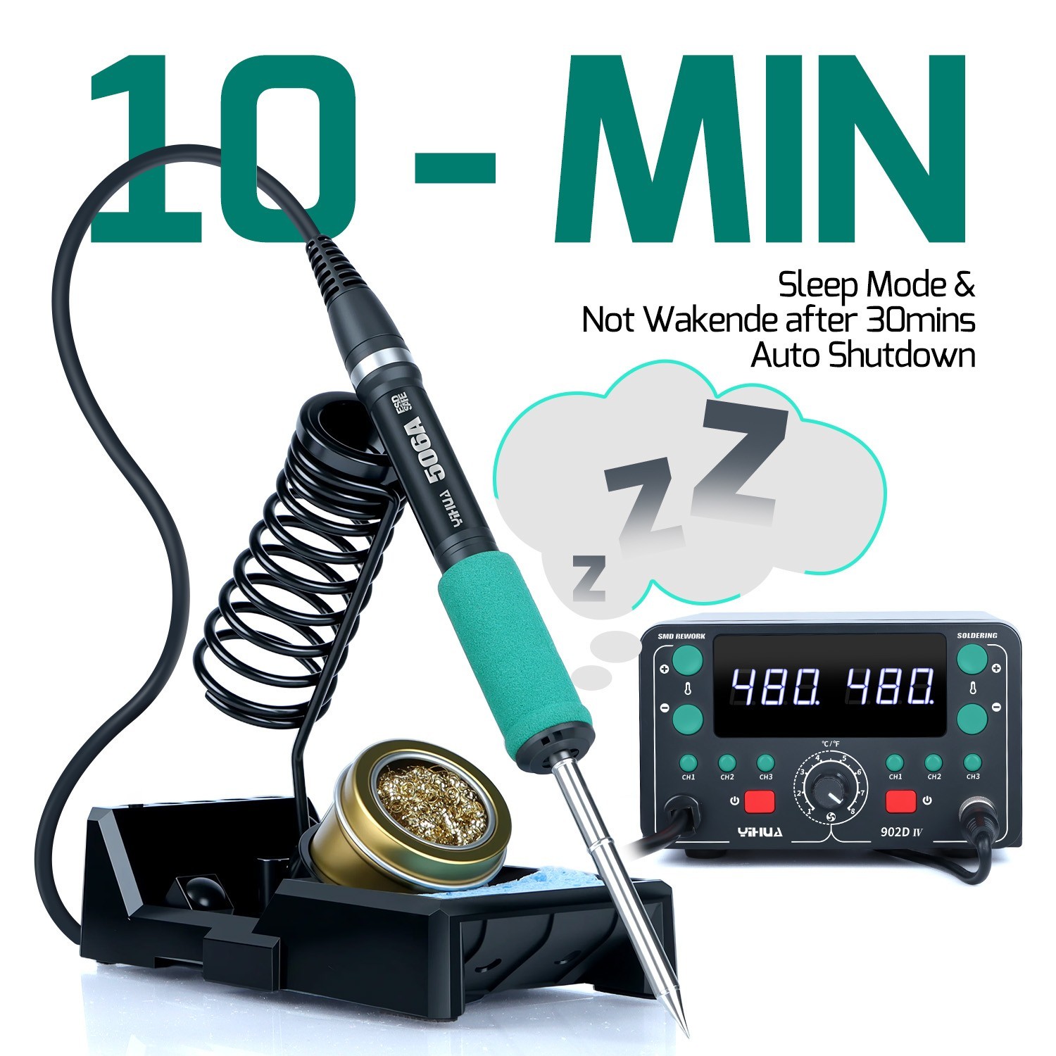 YIHUA 902D-IV 775W T12 Soldering & Hot Air Desoldering Rework Station Digital