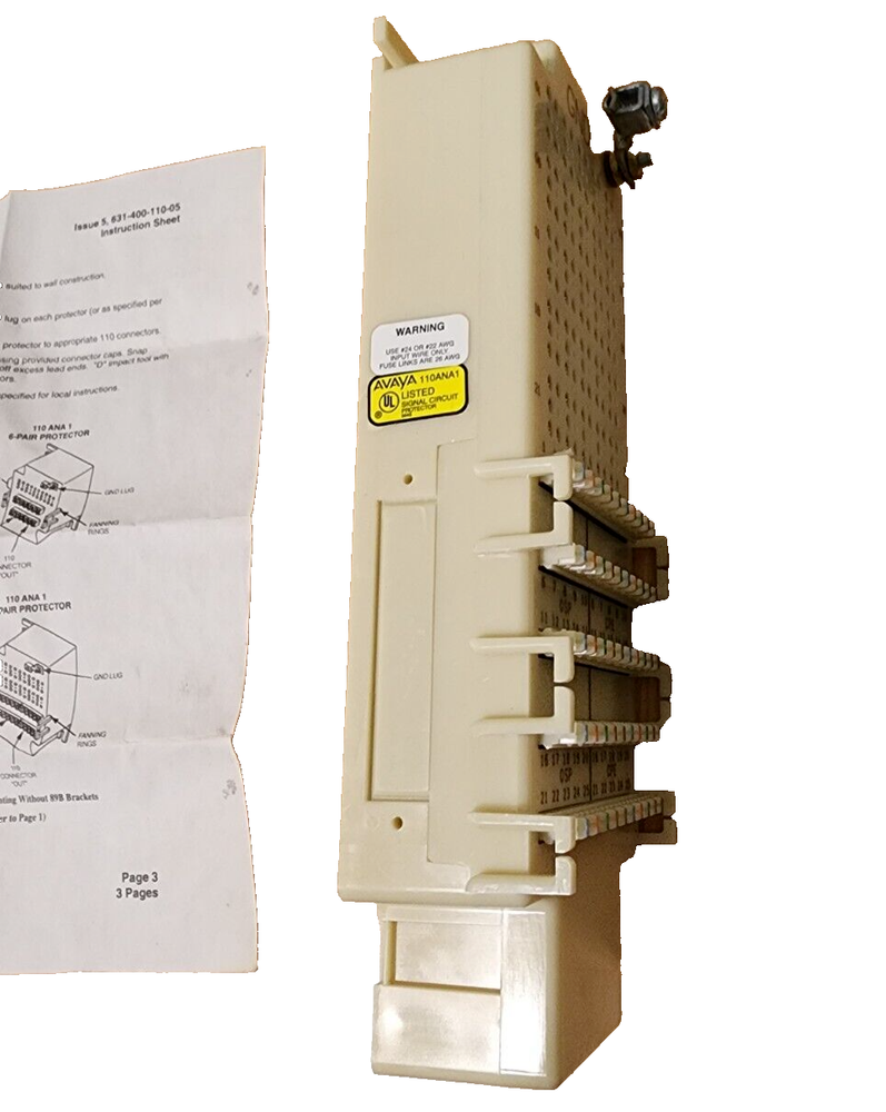Lucent Technologies AVAYA 110ANA1 25 Pair Protector Block 110 Termination