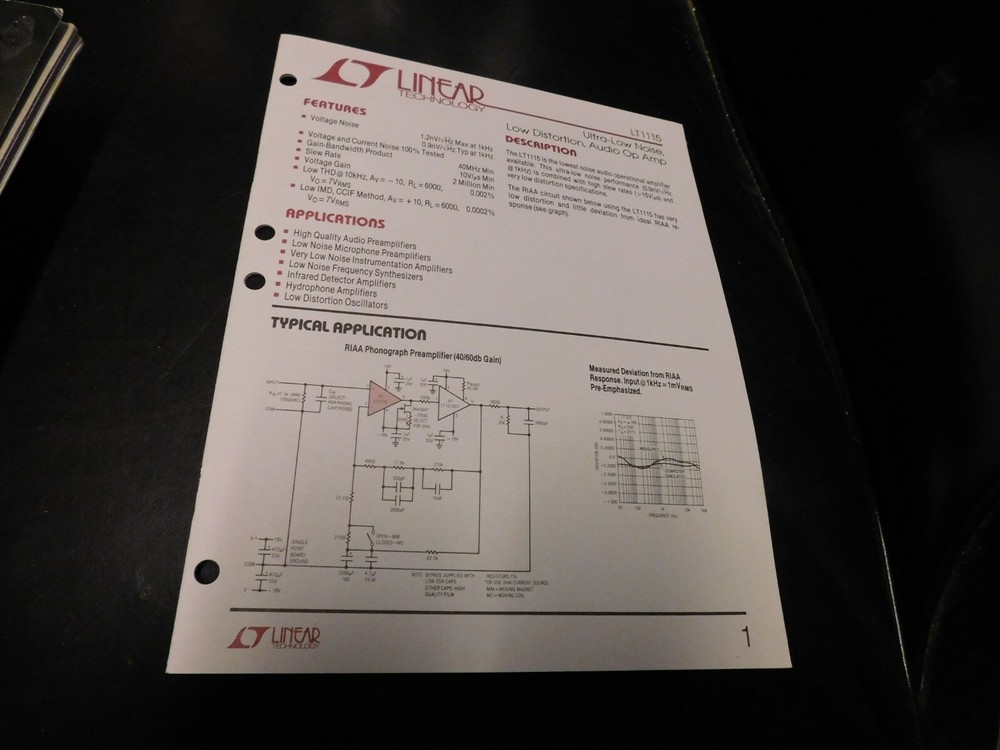 Electronics Specification Guide Application Linear Technology LT1115