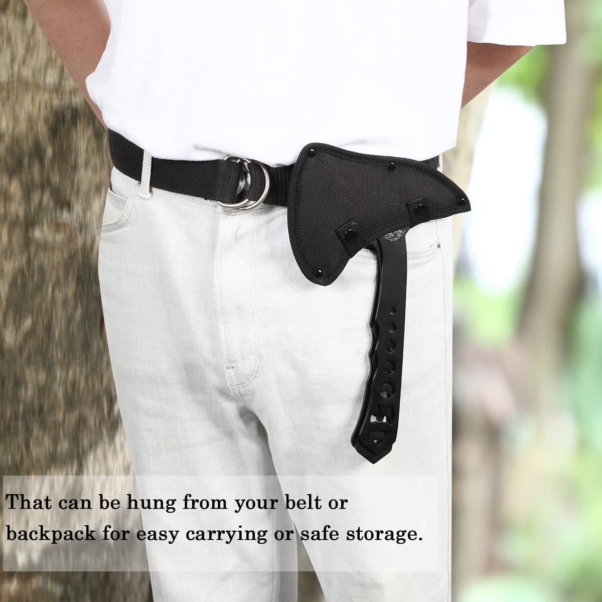 3PCS Throwing Axes and Knives with Full Tang Stainless Steel for Camping, Game