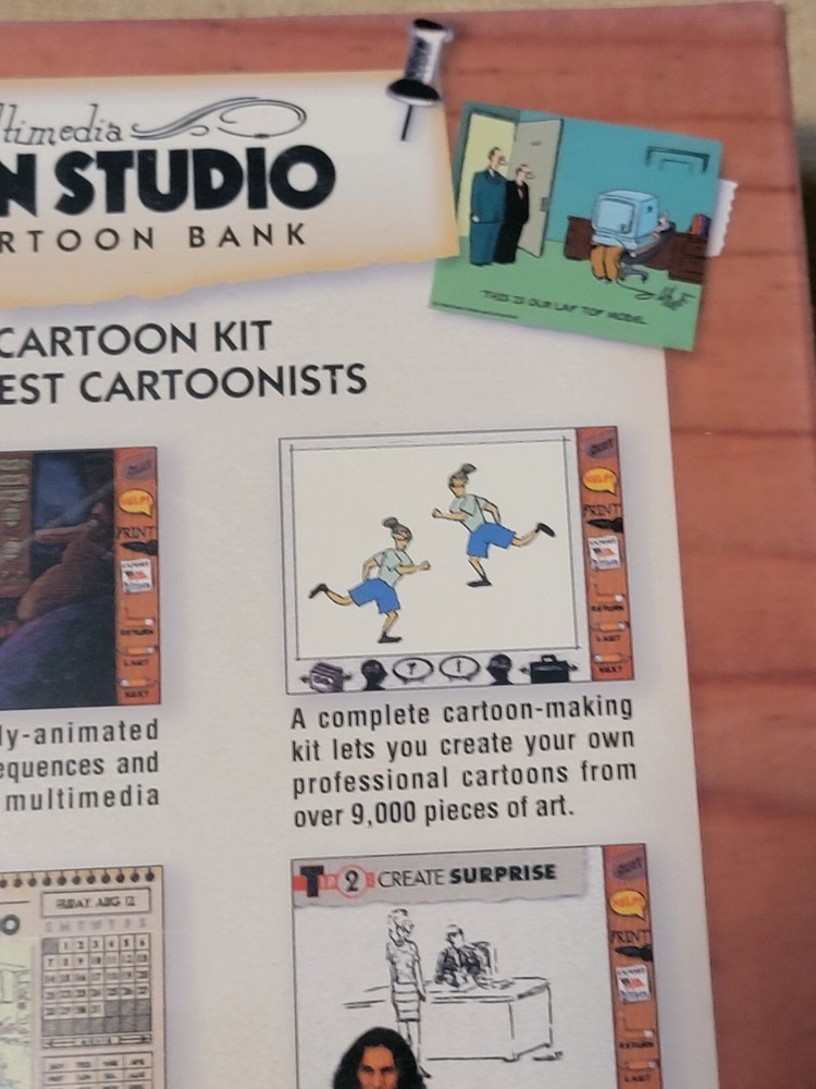 1994 Multimedia Cartoon Studio Bank Kit CD-ROM Software Program New Sealed