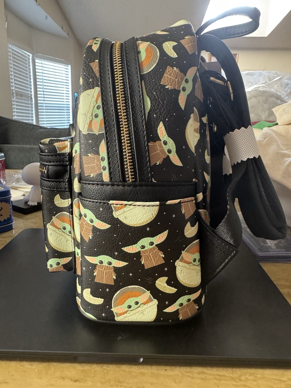 Disney Parks Loungefly Grogu Baby Yoda STAR WARS Mandalorian Mini Backpack Used