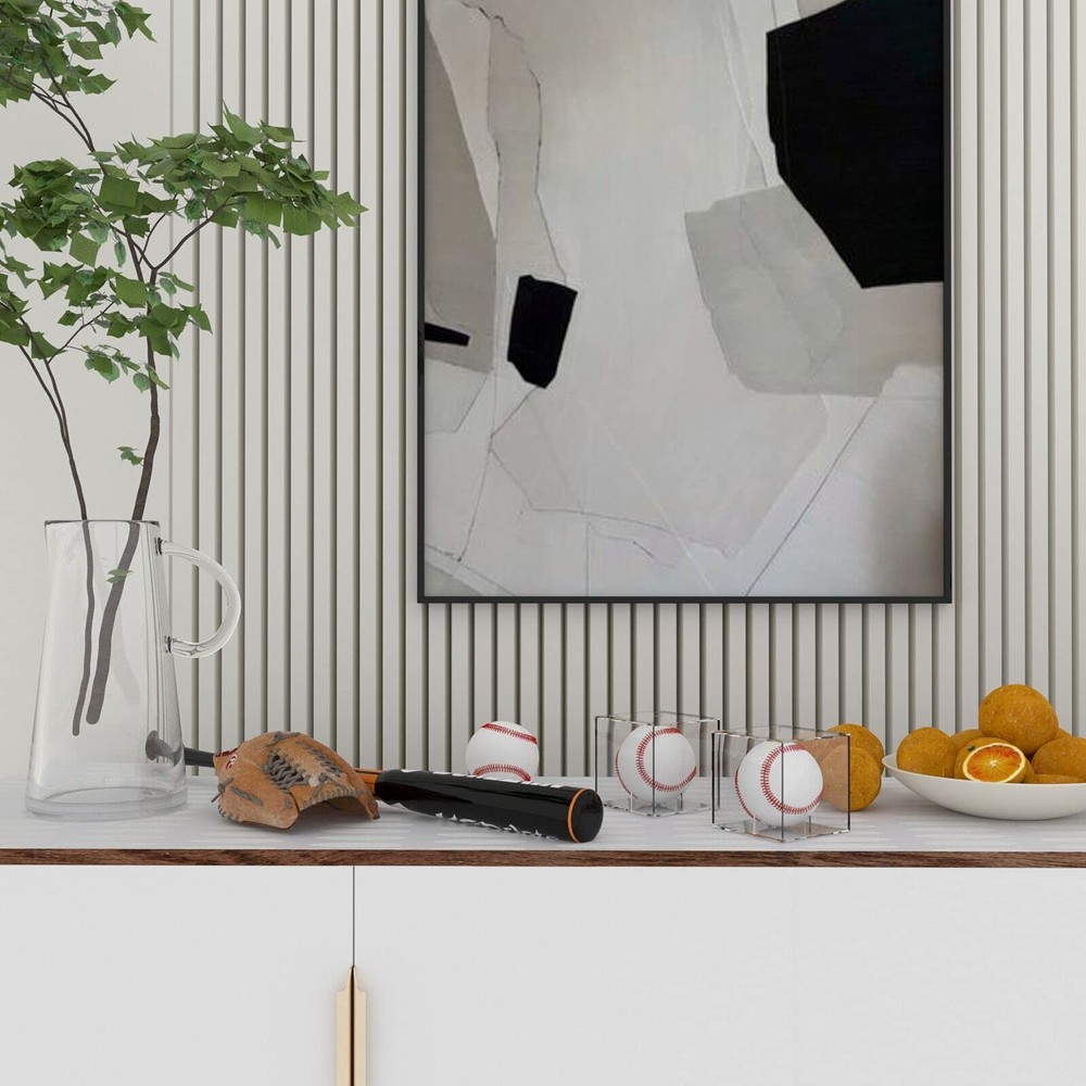 2 Pack Baseball Display Case UV Protected Acrylic TWO PACK, Clear-2