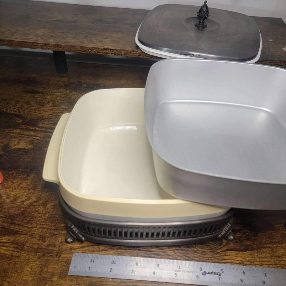 Gorham Silverplate Casserole Stand YC90 w/ Lid Insert Vintage Buffet Warm Dish