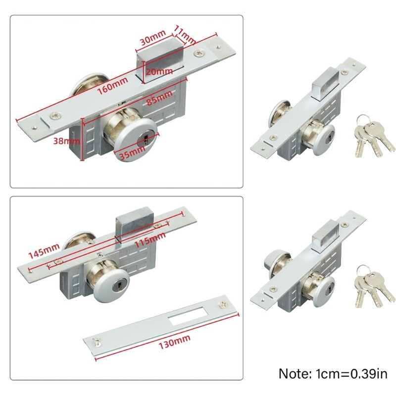 Upgrades Two Way Locking System Secure Double Door Lock for Interior Doors