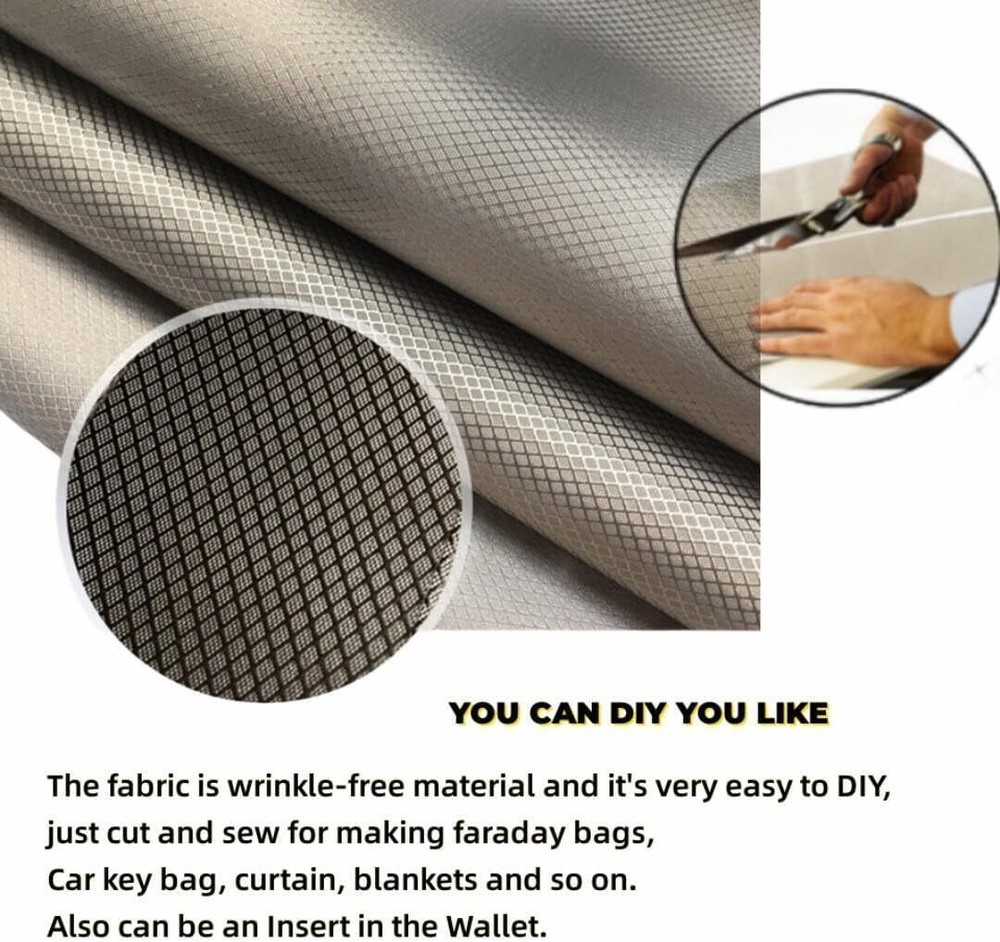 EMF Protection EMI RFID RF Blocking Magnetic Electrically Conductive Cu Fabric