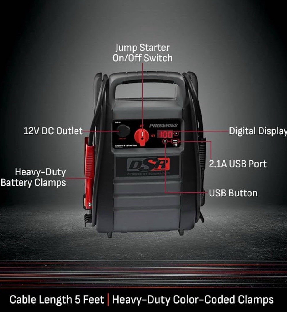 🔋Schumacher DSR ProSeries Car Battery Jump Starter 4400peak Amp 12/24v-DSR166🔋