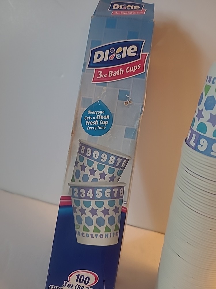 3 Oz Dixie Cups Alphablocks Open Box 79 Cups