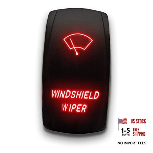 Windshield Wiper - - Laser Etched 5-Pin Double Pole Single WINDSHIELD WIPER Red