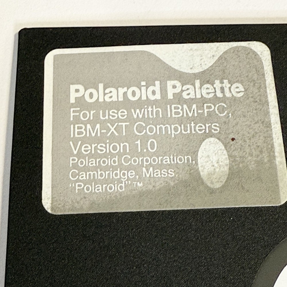 Polaroid Palette IBM PC XT Image Recording System Software 5.25 Disk Vintage