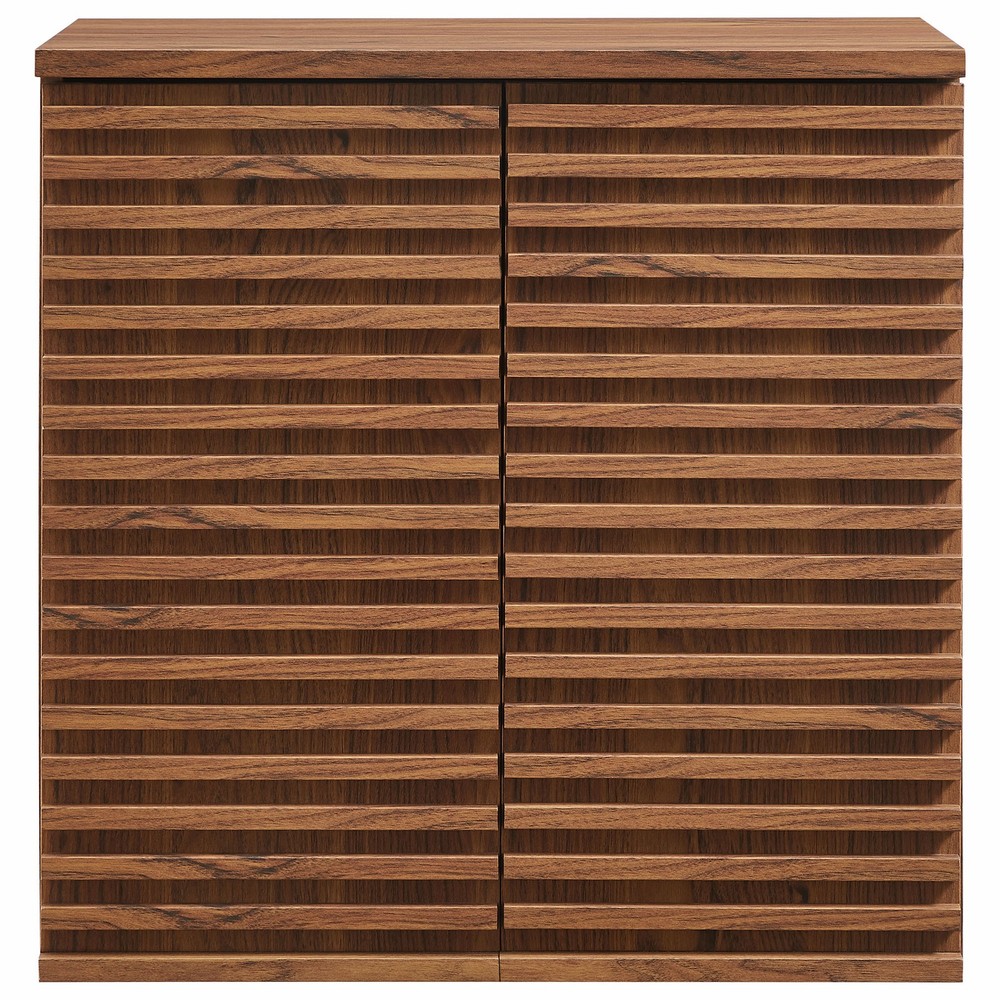 Render Wall Mounted Bathroom Cabinet in Walnut