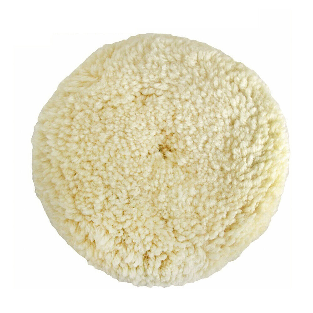 3Pcs Wool Hook & Loop Grip Buffing Pad for Compound Cutting & Polishing 5 Inch