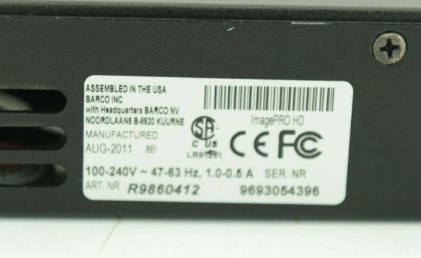 Barco Folsom ImagePro HD All-In-One Signal Processor Rackmount - Version 3.02