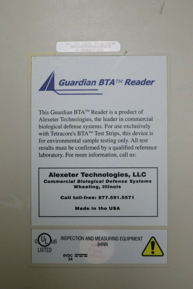 Alexeter Technologies Guardian Bio Threat Alert BTA Reader