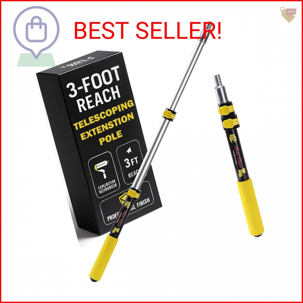 Bates- Extension Pole, 3 Ft Pole, Telescoping Pole, Paint Pole, Extendable Pole,