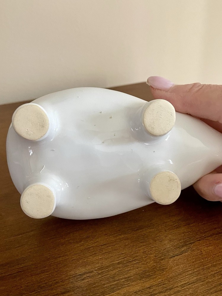 Ceramic White Pig Mug Face Planter Succulent