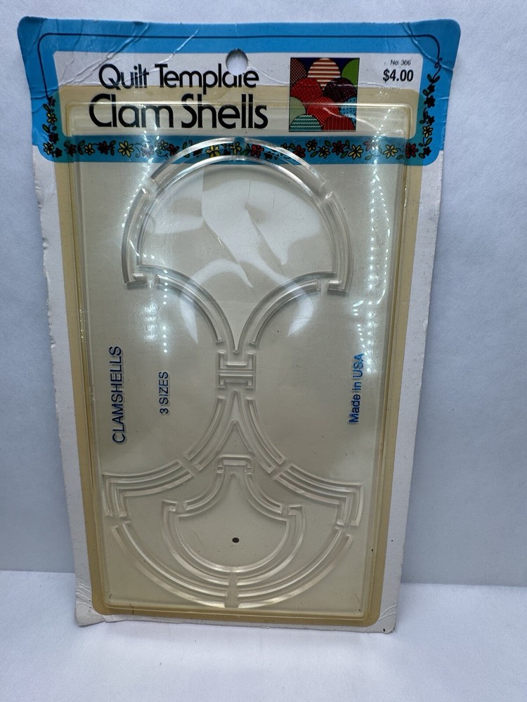 Dritz Quilt Acrylic Template Clamshell 3 Sizes