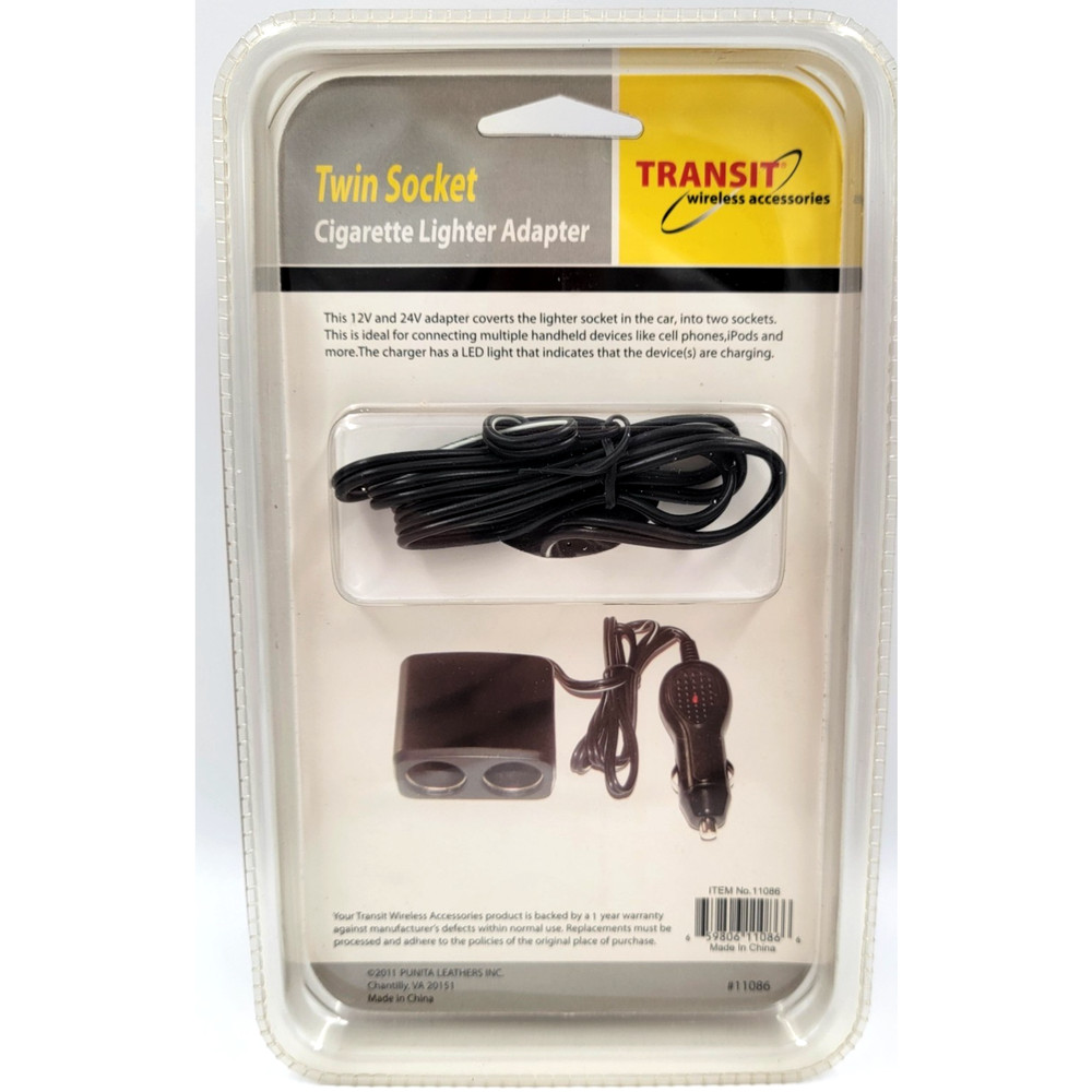 Universal 12 Volt Twin Power Sockets Cigarette Lighter Socket Adapter