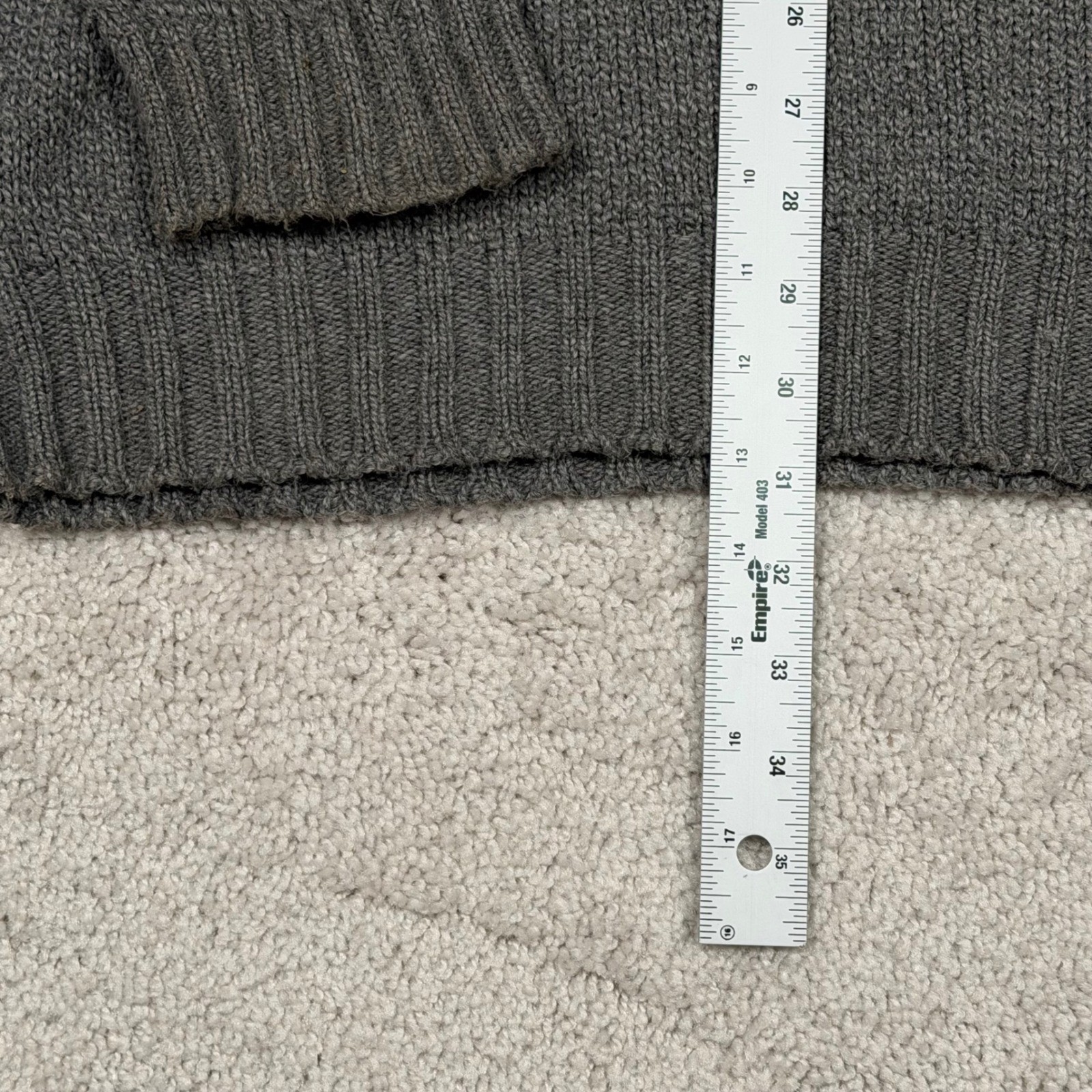 VTG Polo Ralph Lauren Men's Grey 100% Cotton Crewneck Knit Sweater XXL