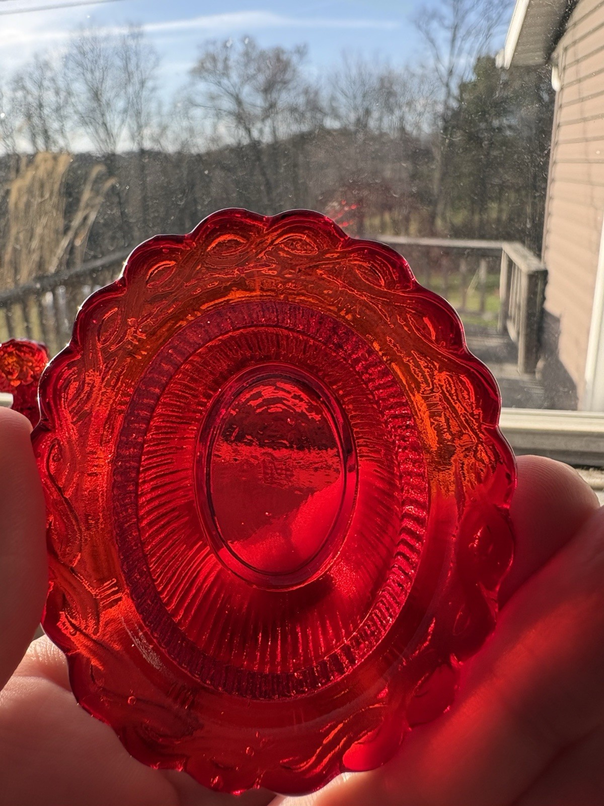 GLOWER New Mosser Glass Mini Hen on Nest in ruby red HON GORGEOUS