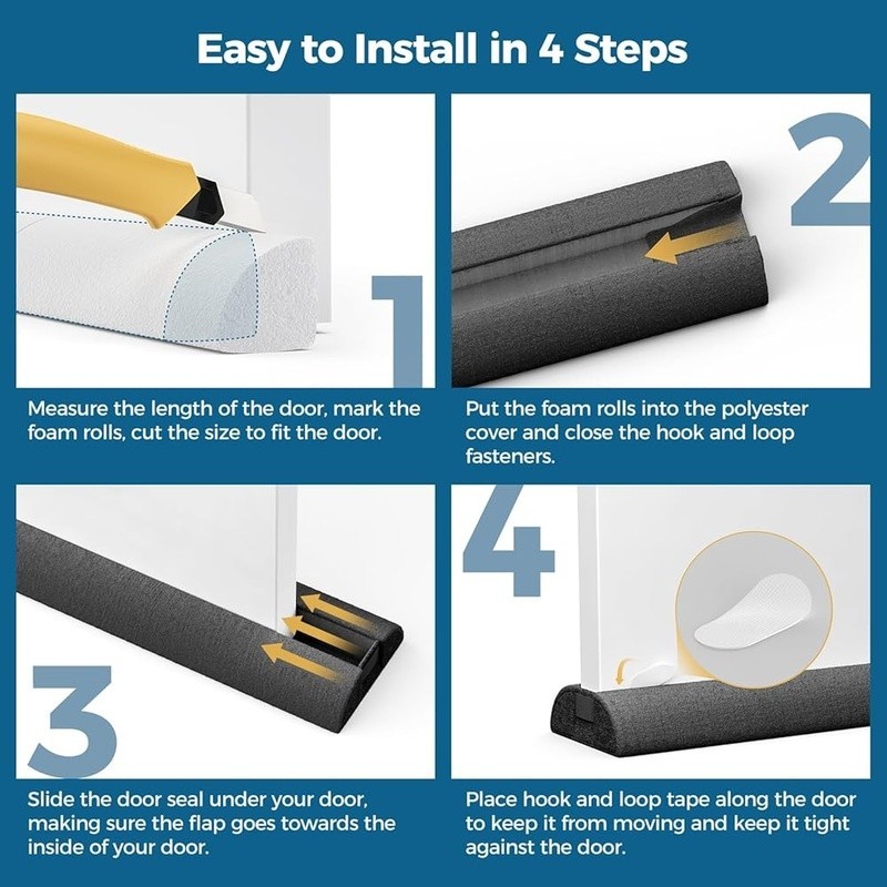 Adjustable Draft Stopper Triangular Door Guard Wind Dust Sound Blocker New