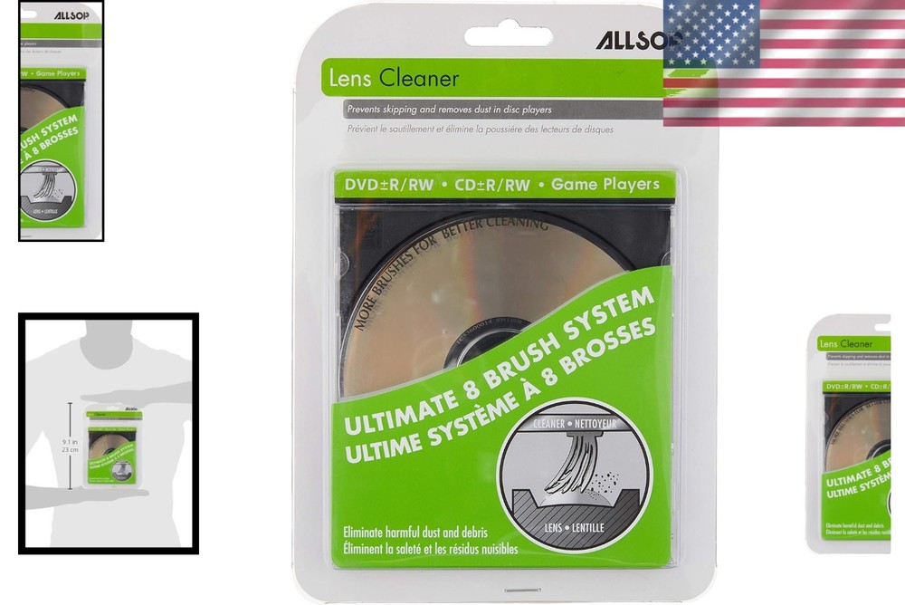 Effortless CD Laser Cleaning - 8 Brush System for Optimal Device Performance