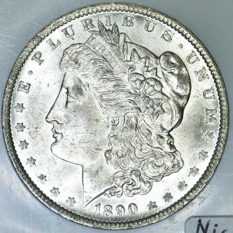 1890-O Morgan Dollar NGC MS-63; Nice White