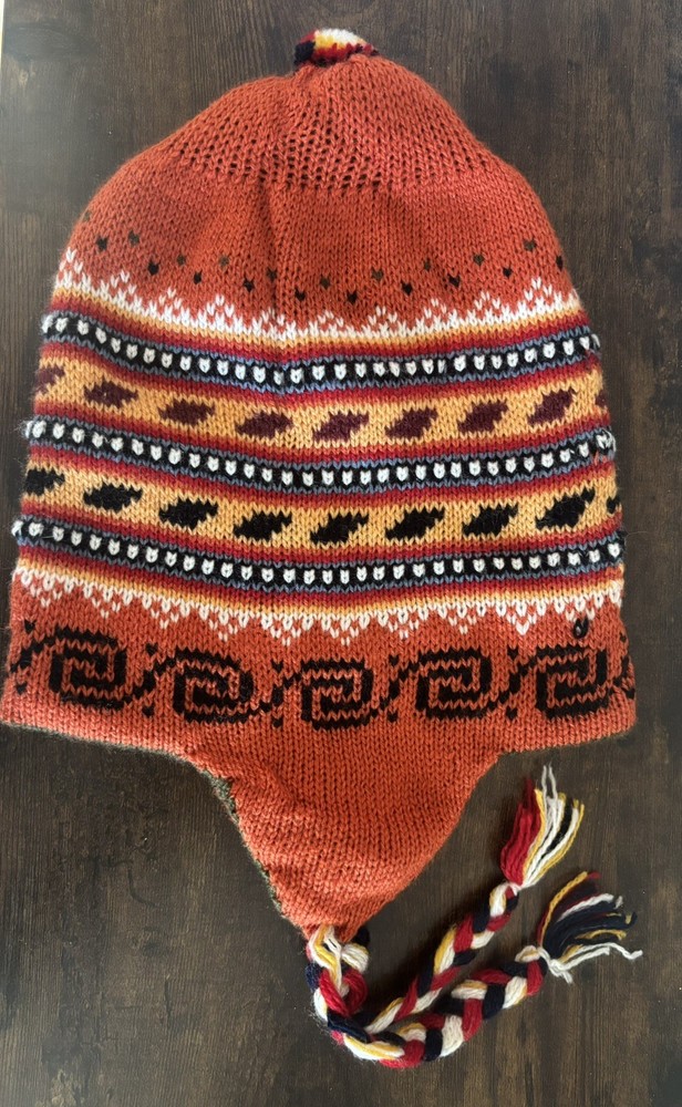 Peruvian Chullo Handmade Wool Beanie Cap Reversible