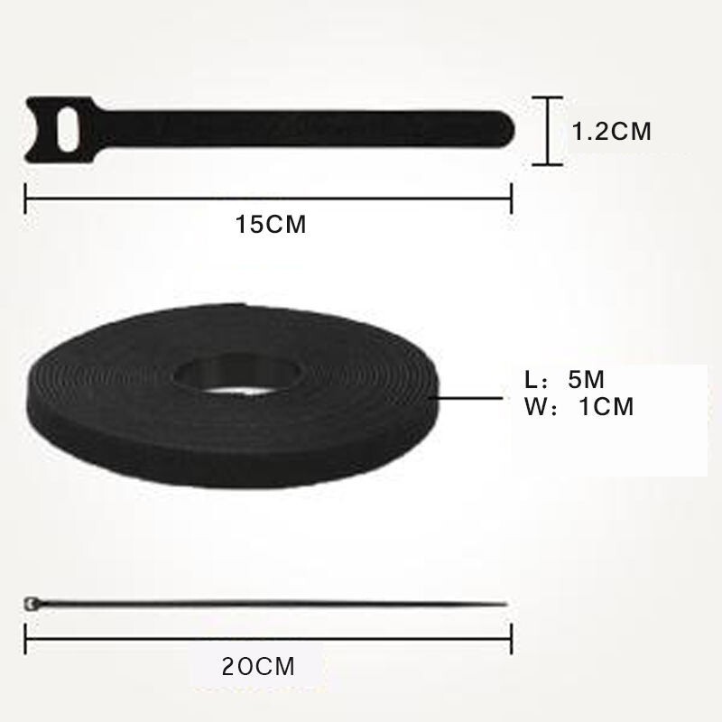 173 pcs. Cable Management Kit Wire/Cord Organizer Zip Ties Holder Clips Adhesive