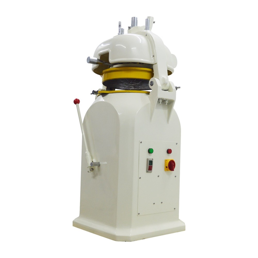 220V Semi-automatic Dough Cutting & Rounding Machine 16 Blocks Rolling Disc *3