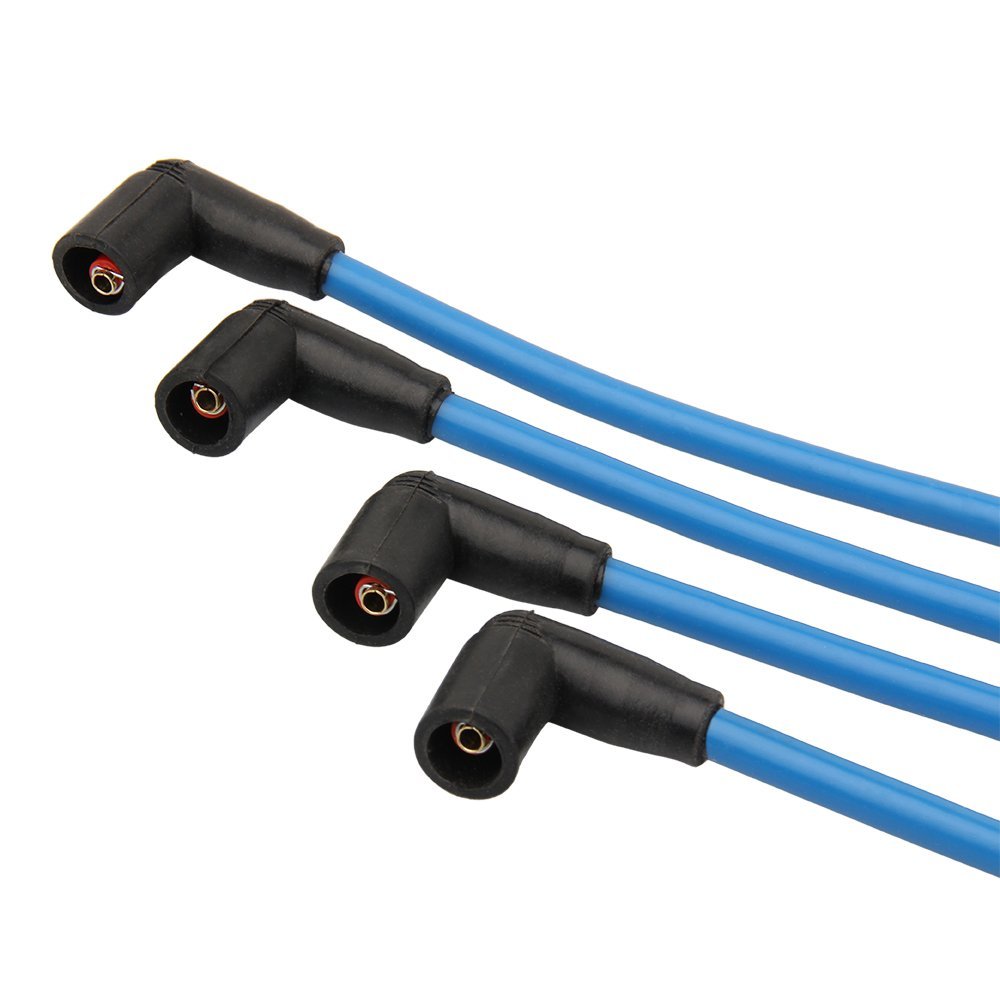 8mm 4X Spark Plug Wires Set 27588 Replace For Beetle Bora VW Golf GTI Jetta 2.0L