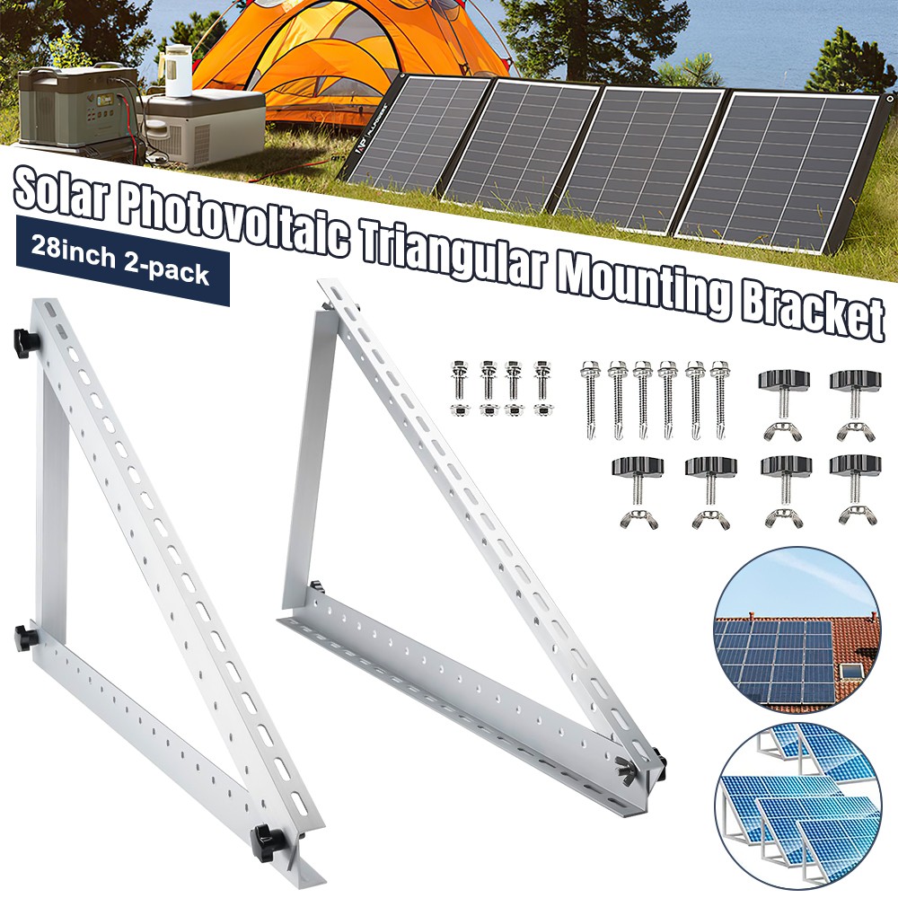 2x Solar Panel Mounting Brackets Solar Panel Tilt Mount Bracket Adjustable Frame