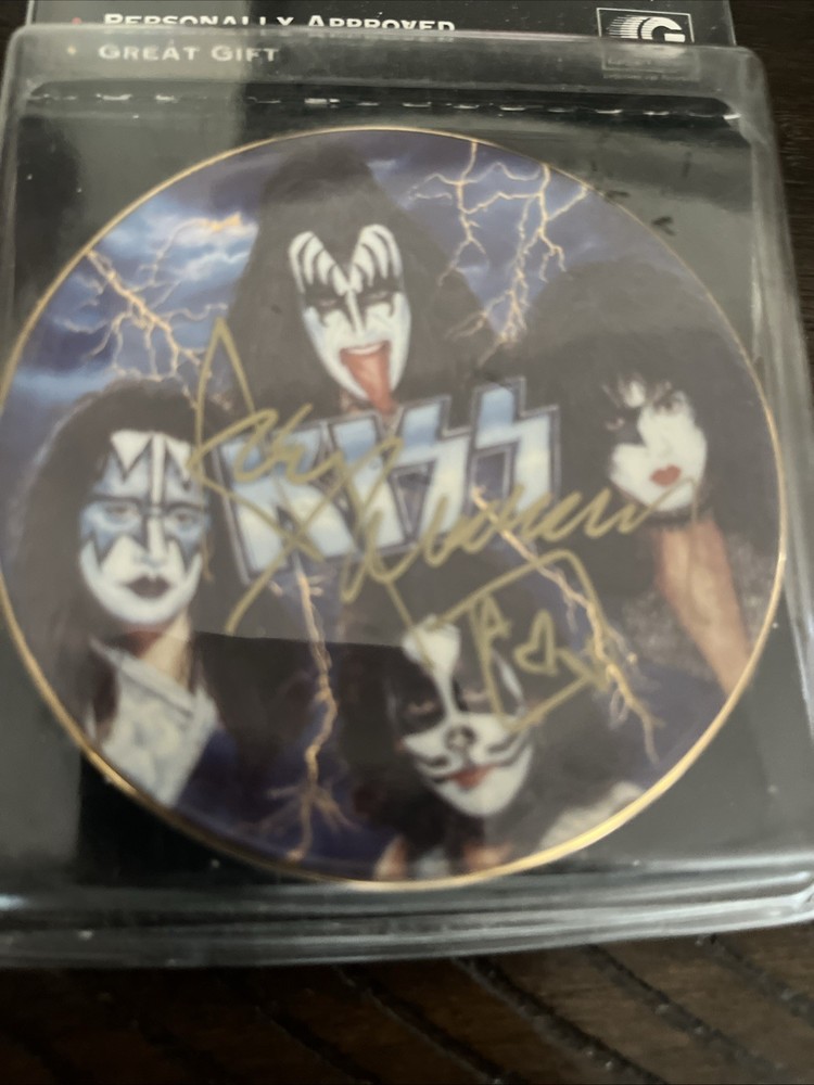 KISS Rare 1997 Autographed Only By Ace Frehley And 1 Of 100 Miniature Plate 3.5”