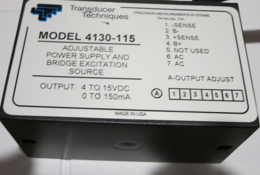 Transducer Techniques Adjustable Power Supply and Bridge Excitation Source