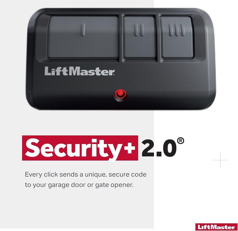 LiftMaster 893Max Security+ 2.0 3-Button Door Operator Remote Control with Visor