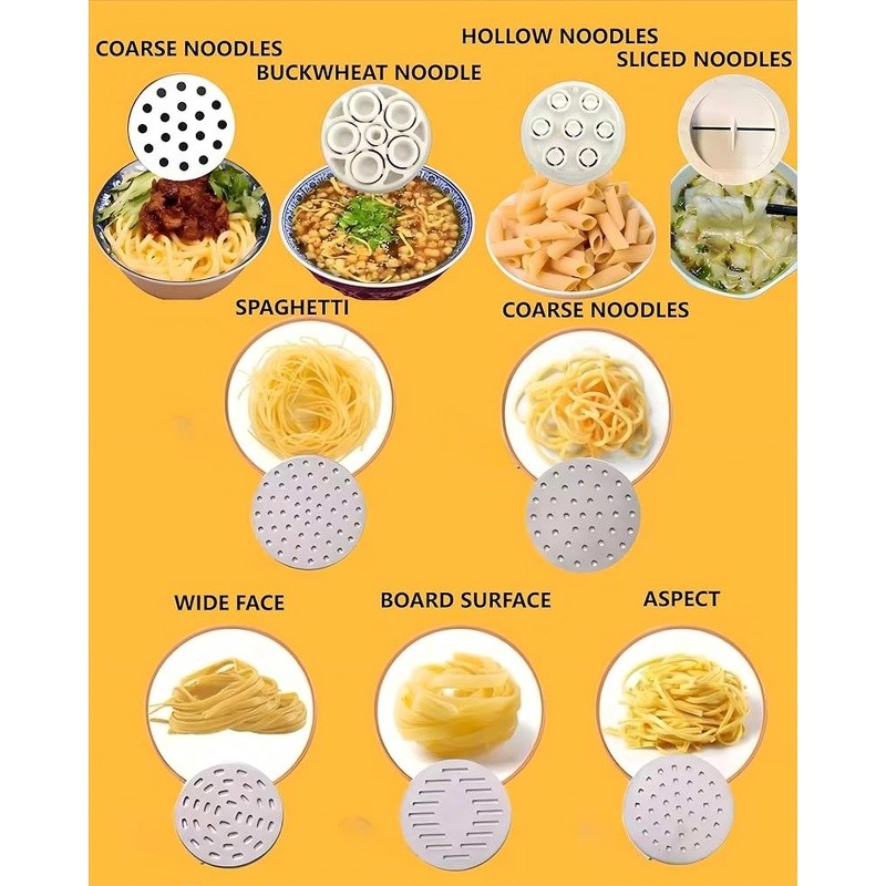 Automatic Pasta Maker Machine Noodle Shape Creator W/ Sausage Maker Attachment