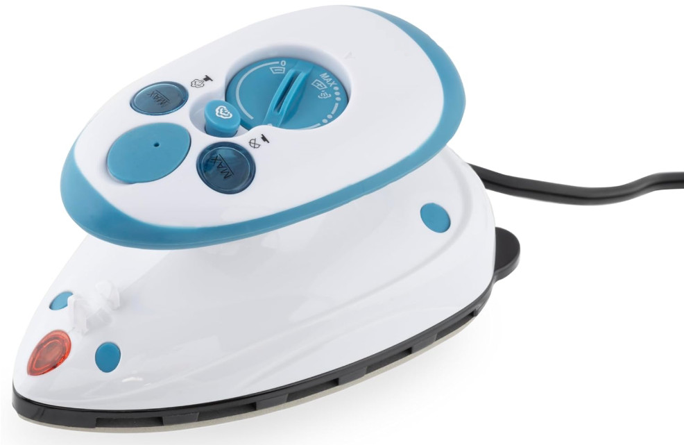 Mini plancha/vaporizador portátil, ideal para costura, quilting y viajes.