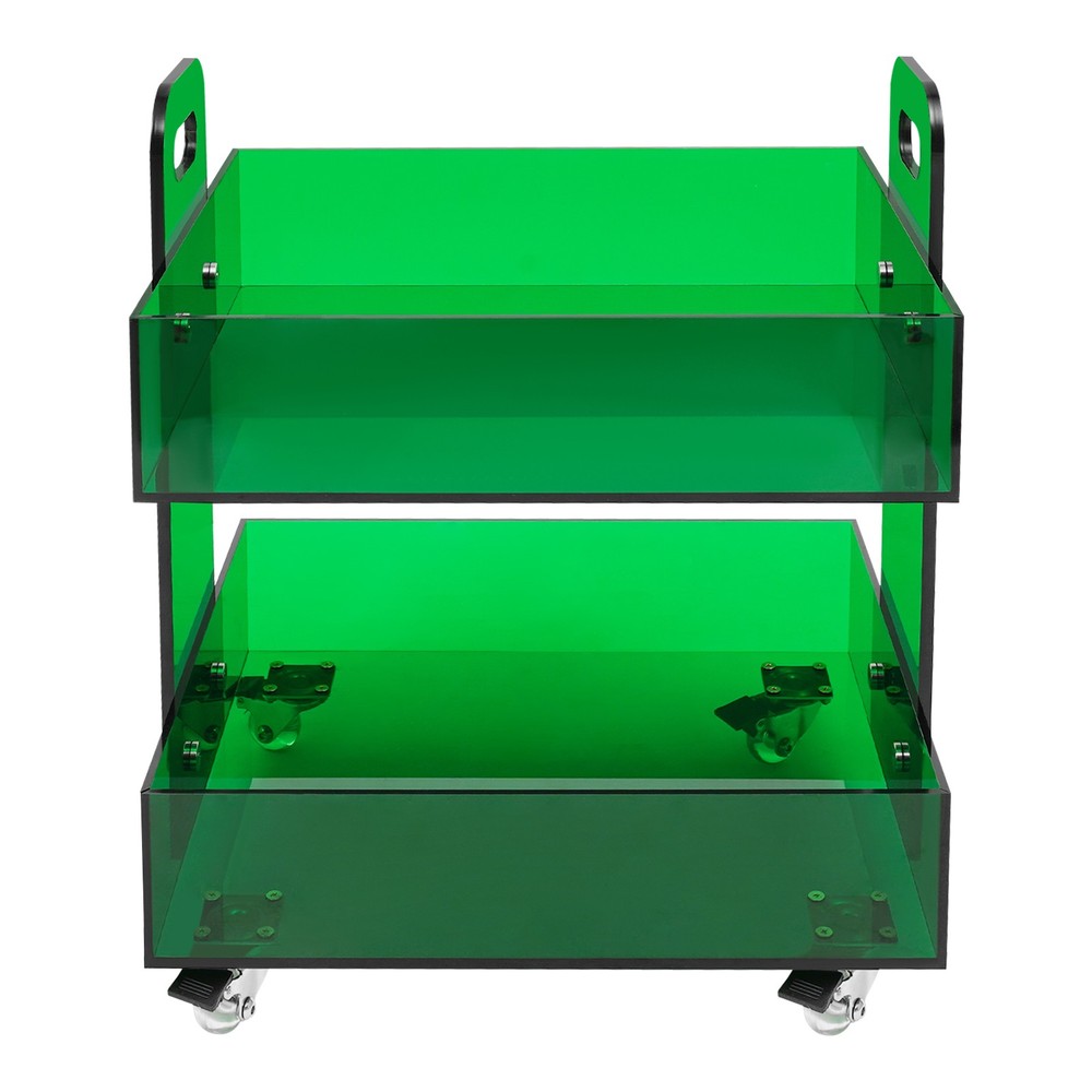 Modern Bedside Table Acrylic Side Table Free Standing Storage Rack with Wheels