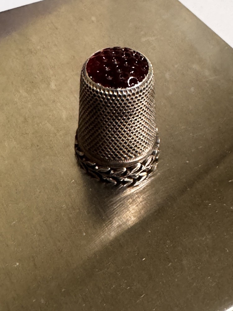 Antique rare royal silver thimble