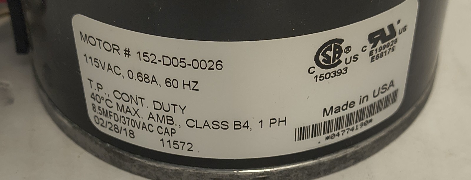 1 New Freestyle KIT,MOTOR,ICE AGITATION,BISON,ASSY 149459