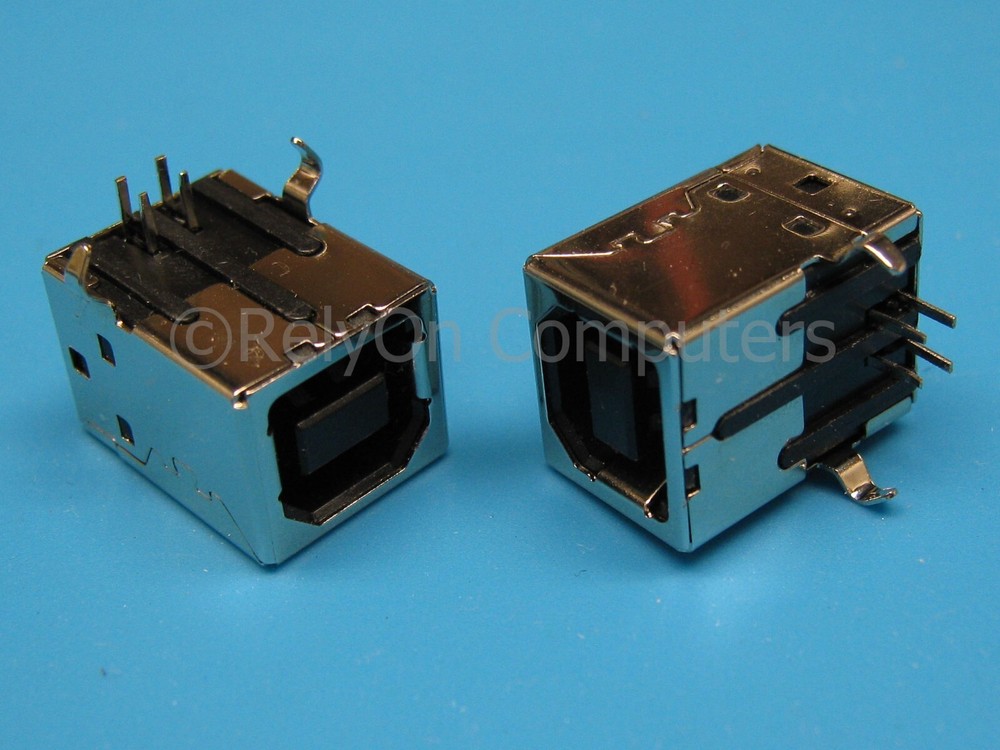 Two Type-B USB 2.0 Port Jack Connector Part Replacement for Printer Scanner PCB