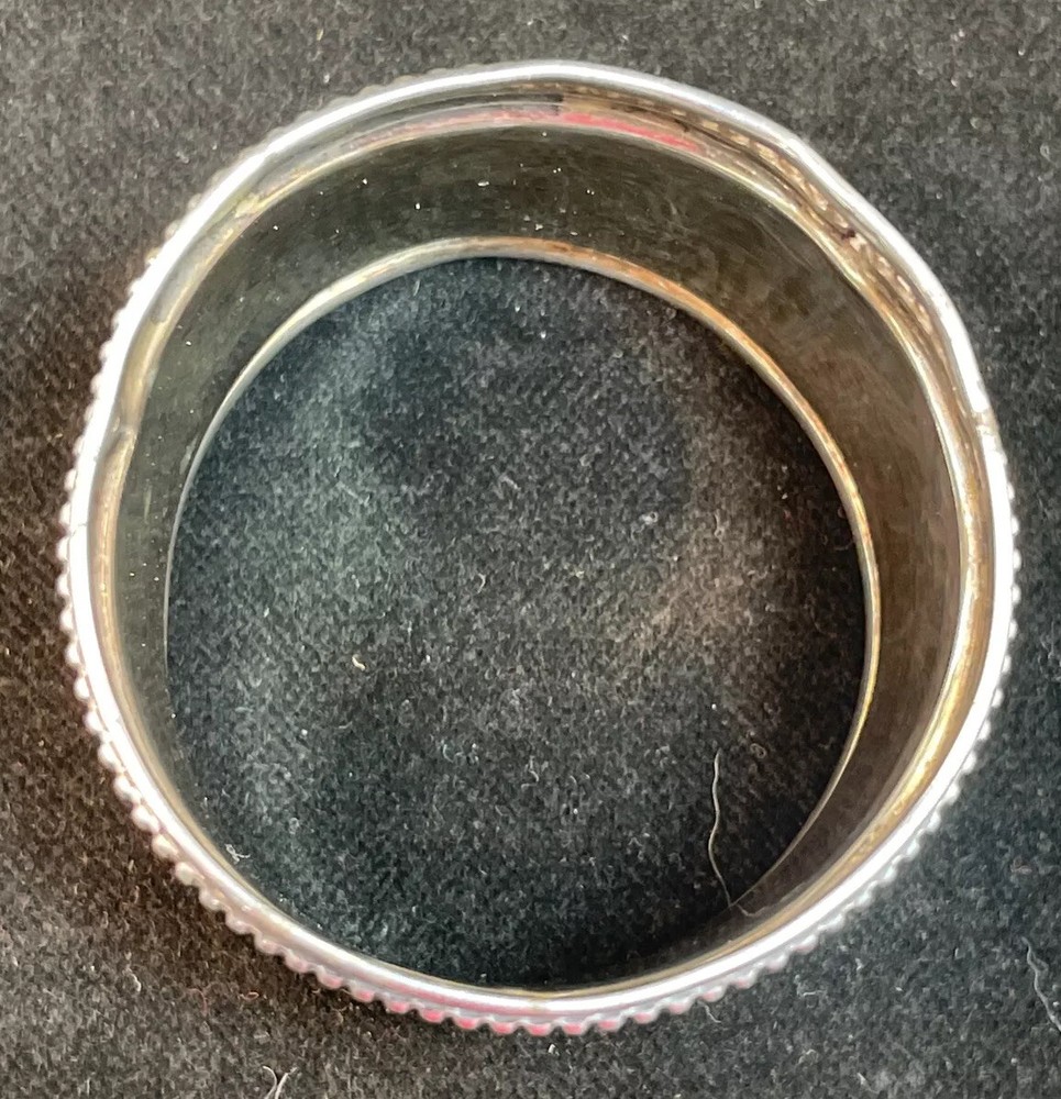 800 Sterling Silver Napkin Ring Name Engraved “Herbert”