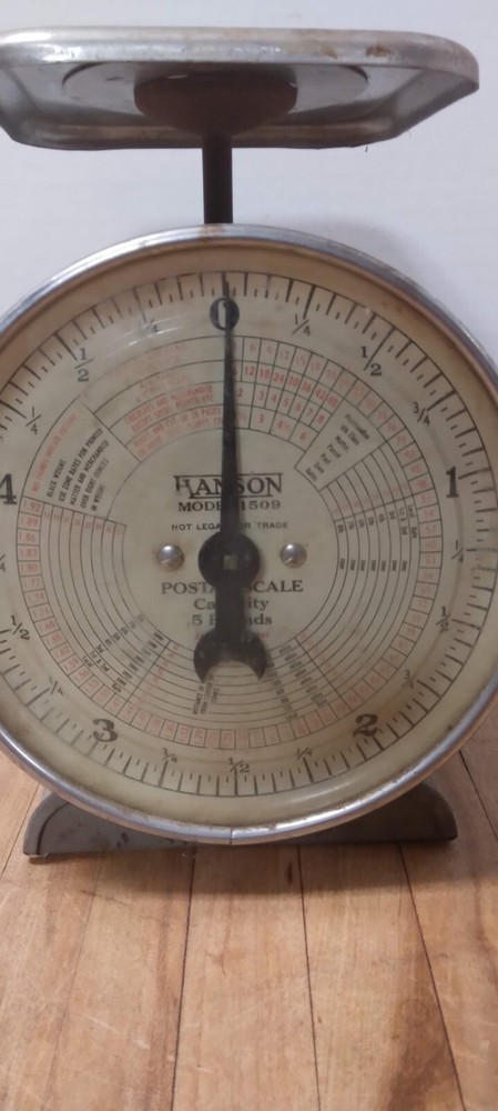 Vintage Hanson Model 1509 Postal Scale 5 Pound Capacity