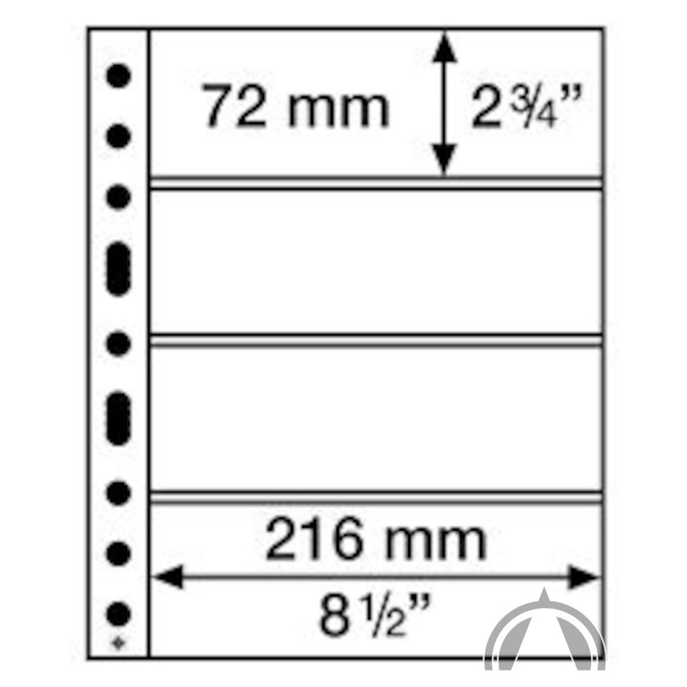 10 Grande Pages with 4 Clear Pockets for Modern US & World Currency & Banknotes