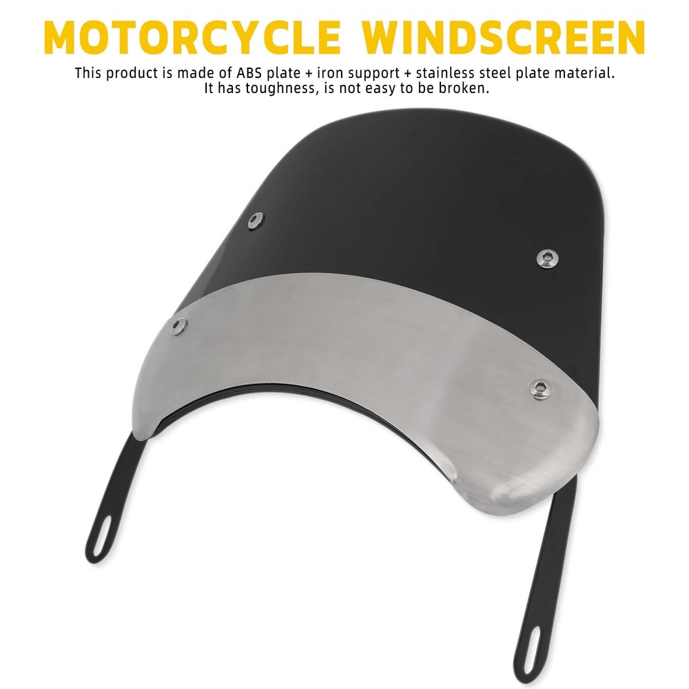 Universal Motorcycle Fairing Windshield Deflector Windscreen For 5-7'' Headlight